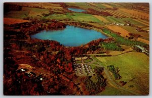 Animals~Michigan~Aerial View Photo Of Kellogg Bird Sanctuary & Farm~Vtg Postcard