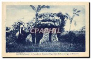 Old Postcard Dolmen Megalith Poitiers Stone levee