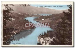 Old Postcard Frontiere Franco Swiss basins Entree