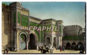 Old Postcard Morocco Meknes Bab Mansour