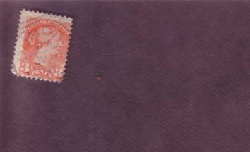 Dundas, Ontario, Squared Circle Cancel on Victoria 3 Cent Stamp