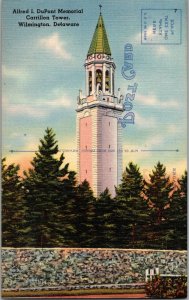 MISPRINT POSTCARD - Memorial Carrillon Tower, Wilmington, Delaware KF9