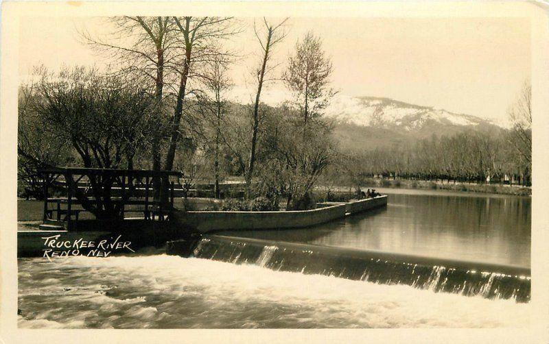 1920s Truckee River Reno Nevada RPPC real photo postcard 7737