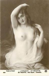 SCALBERT-LA TOILETTE-WOMAN FIXING HER HAIR-ART NUDE-K51703