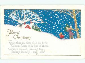 Divided-Back CHRISTMAS SCENE Great Postcard W8999
