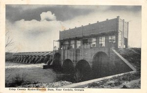 Crisp County Hydro-Electric Dam, Cordele, Georgia 1942 Rare Vintage Postcard