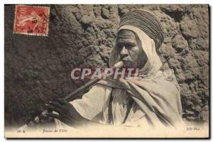 Old Postcard Folklore Player flute North Africa