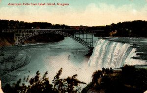 New York Niagara Falls American Falls From Goat Island 1912