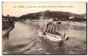 Postcard Old Vienna Saint Andre le Bas The Quay and Boat Ruins Batic