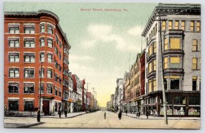 Harrisburg Pennsylvania~Market St~Bay Windows~Optician Office~Barber Pole c1910