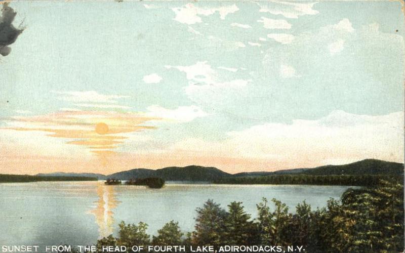 Sunset from Head of Fourth Lake - Adirondacks, New York - DB