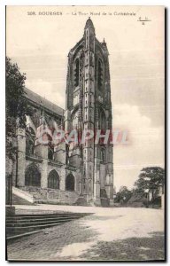 Old Postcard Bourges The North Tower of the Cathedral