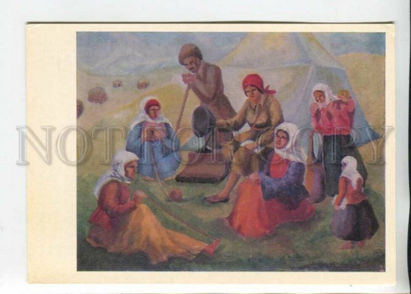 469022 USSR 1976 painting Azerbaijan Mammadova cultural work among nomads
