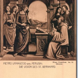 c1900s Munich Germany St Bernard Vision Perugino Painting Alte Pinakothek A344