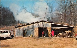 Parke County Indiana 1960s Postcard Maple Fair Maple Syrup Camp