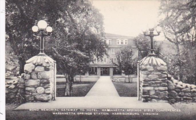 Virginia Harrisonburg Bond Memorial Gateway To Hotel Massanetta Springs Bible...