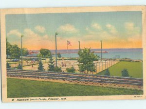 Pre-Chrome TENNIS SCENE Petoskey Michigan MI AG4595