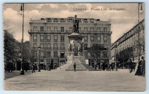 LISBOA Praca Luiz de Camoes Portugal Postcard