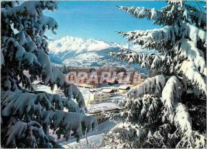 Postcard Modern Switzerland Winter landscape in Crans sur Sierre