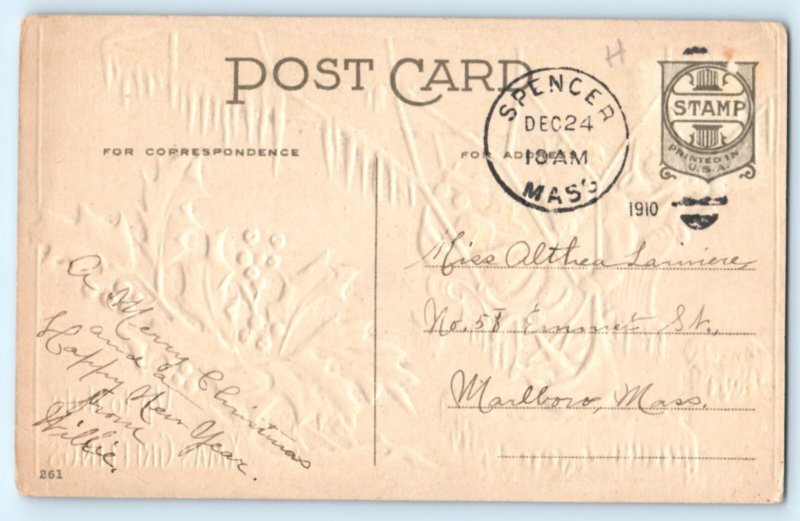 Flying Santa Airship Balloon Christmas Postcard