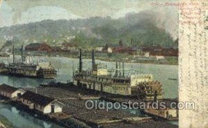 Mononghela River Ferry Boat, Ferries, Ship Pittsburg, PA USA 1906 small creas...