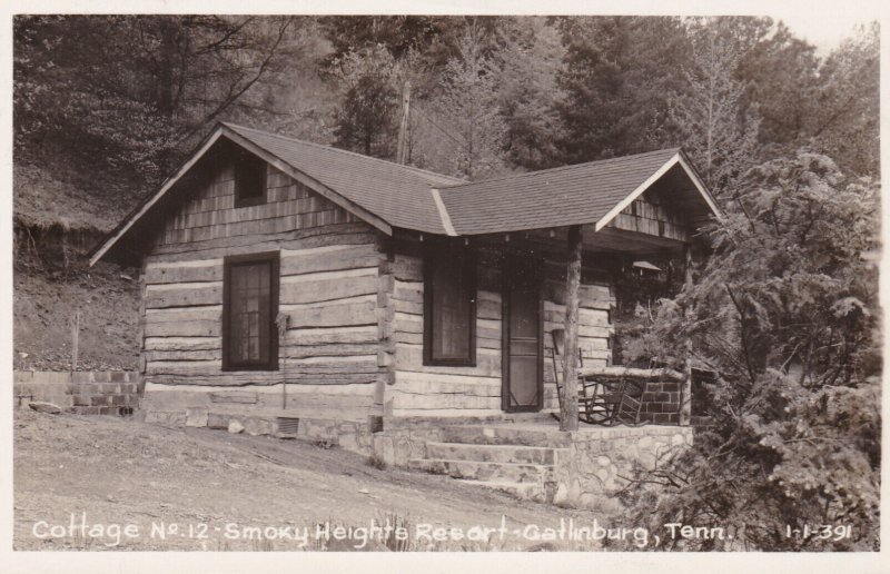 Tennessee Gatlinburg Smoky Heights Resort Cottage No 12 Real Photo