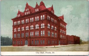 Postcard IL Peoria - City Hall