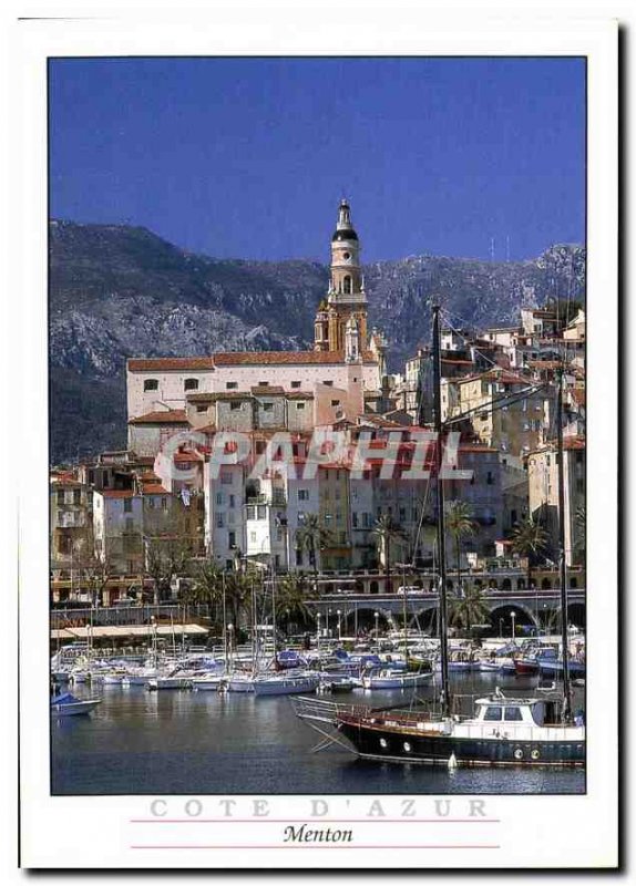 Postcard Modern French Riviera Menton