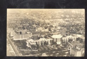 RPPC DETROIT MICHIGAN HENRY FORD HOSPITAL AERIAL VIEW REAL PHOTO POSTCARD
