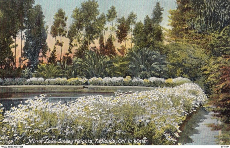 REDLANDS , California , 1900-10s ; Mirror Lake , Smiley Heights