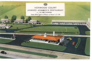 Postcard Kenwood Court Howard Johnson's Restaurant Wilson NC