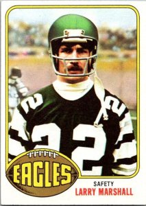 1976 Topps Football Card Larry Marshall Philadelphia Eagles sk4545