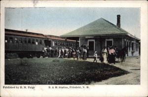 Pittsfield NH B&M RR Train Station Depot c1910 Postcard