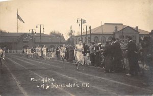 U of Interscholastic Track Team 1910 Real Photo Unused light corner wear clos...