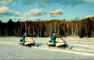 Wisconsin Racine Snowmobiling Scene