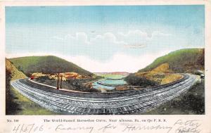 ALTOONA PENNSYLVANIA RAILROAD P R R WORLD FAMOUS HORSESHOE CURVE POSTCARD 1906