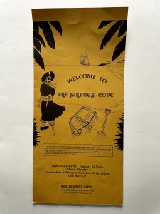 Vintage 1980s  The Pirate's Cove Restaurant Menu Ellicott City Maryland