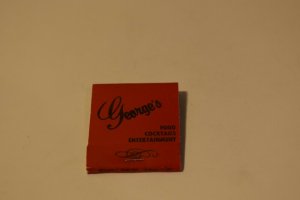 George's Yorkville Illinois Red 20 Strike Matchbook