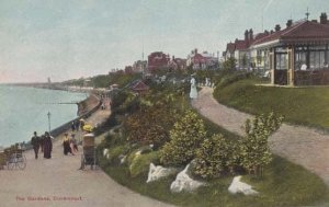 Dovercourt The Garden Gardens Essex Bicycle Cycle Antique Old Postcard
