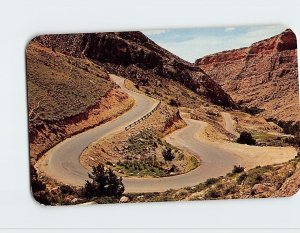 Postcard Switchbacks in Shell Canyon on Hwy. U.S. 14, Bighorn Mountains, Wyoming