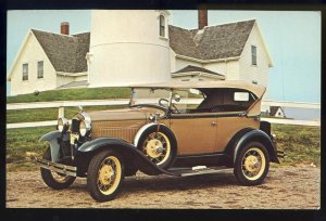 Sandwich, Massachusetts/MA Postcard, 1931 Model A Phaeton, Lighthouse, Cape Cod