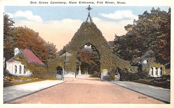 Oak Grove Cemetery in Fall River, Massachusetts Main Entrance.