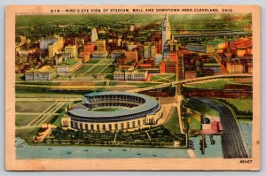 1945  Cleveland Indians Stadium  Ohio  Postcard