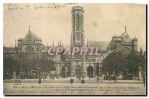 Old Postcard Church Paris Saint Germain district of Mayor
