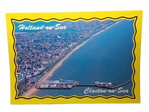 Aerial View Of Holland On Sea & Clacton On Sea Essex Vintage Postcard