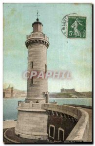 Marseille - St Mary Lighthouse - lighthouse - Old Postcard