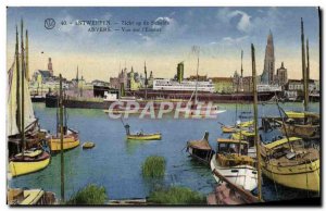 Old Postcard Antwerp View On Yacht & # 39Escaut