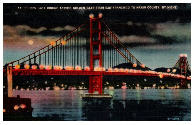 California San Francisco , Golden Gate Bridge at Night