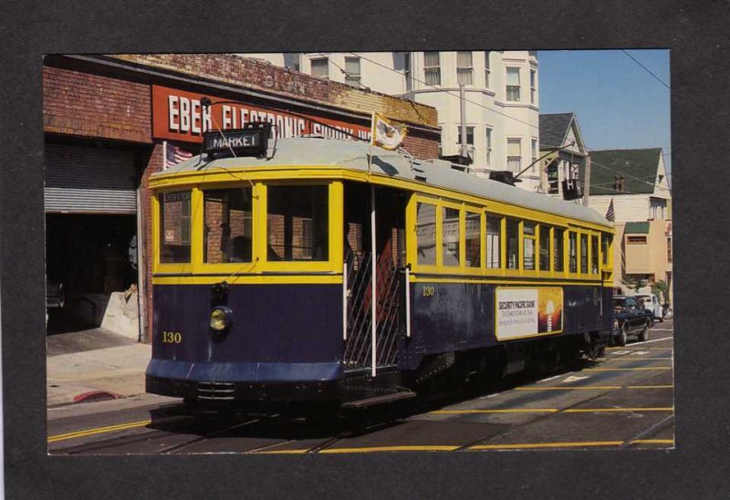 CA San Francisco Trolley Railroad Car Transby Terminal Muni # 130 California PC