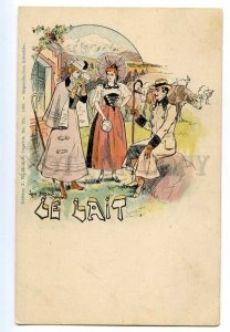 497579 Jack ABEILLE Le Lait ART NOUVEAU Milk COW Caprice Lovers FRANCE #221